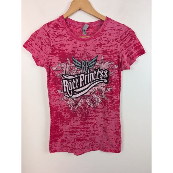 Y2k Race Princess Small S Pink T-shirt You Just Got Passed By A Girl S Graphic - Picture 1 of 4